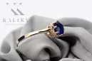Sapphire Sterling silver rose gold plated Ring Vintage craft vrc366rp